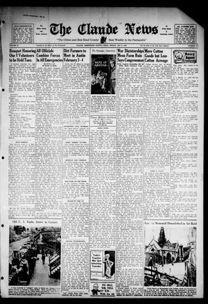 Primary view of object titled 'Claude News (Claude, Tex.), Vol. 52, No. 23, Ed. 1 Friday, January 31, 1941'.