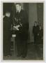 Photograph: [Photograph of Ernest Wilemon Receiving Naval Commission]