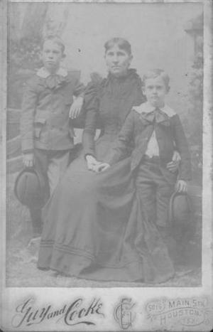 Primary view of object titled '[Woman and two little boys.]'.