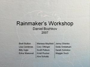 Primary view of object titled '["Rainmaker's Workshop" by Daniel Bozhkov, 2007]'.