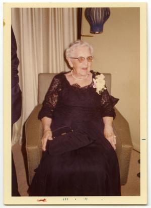 Primary view of object titled '[Carolyn Street Scott at the Scrivner/Dickson Wedding Reception]'.