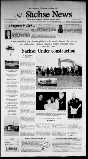 Primary view of object titled 'The Sachse News (Sachse, Tex.), Vol. 5, No. 49, Ed. 1 Thursday, December 31, 2009'.