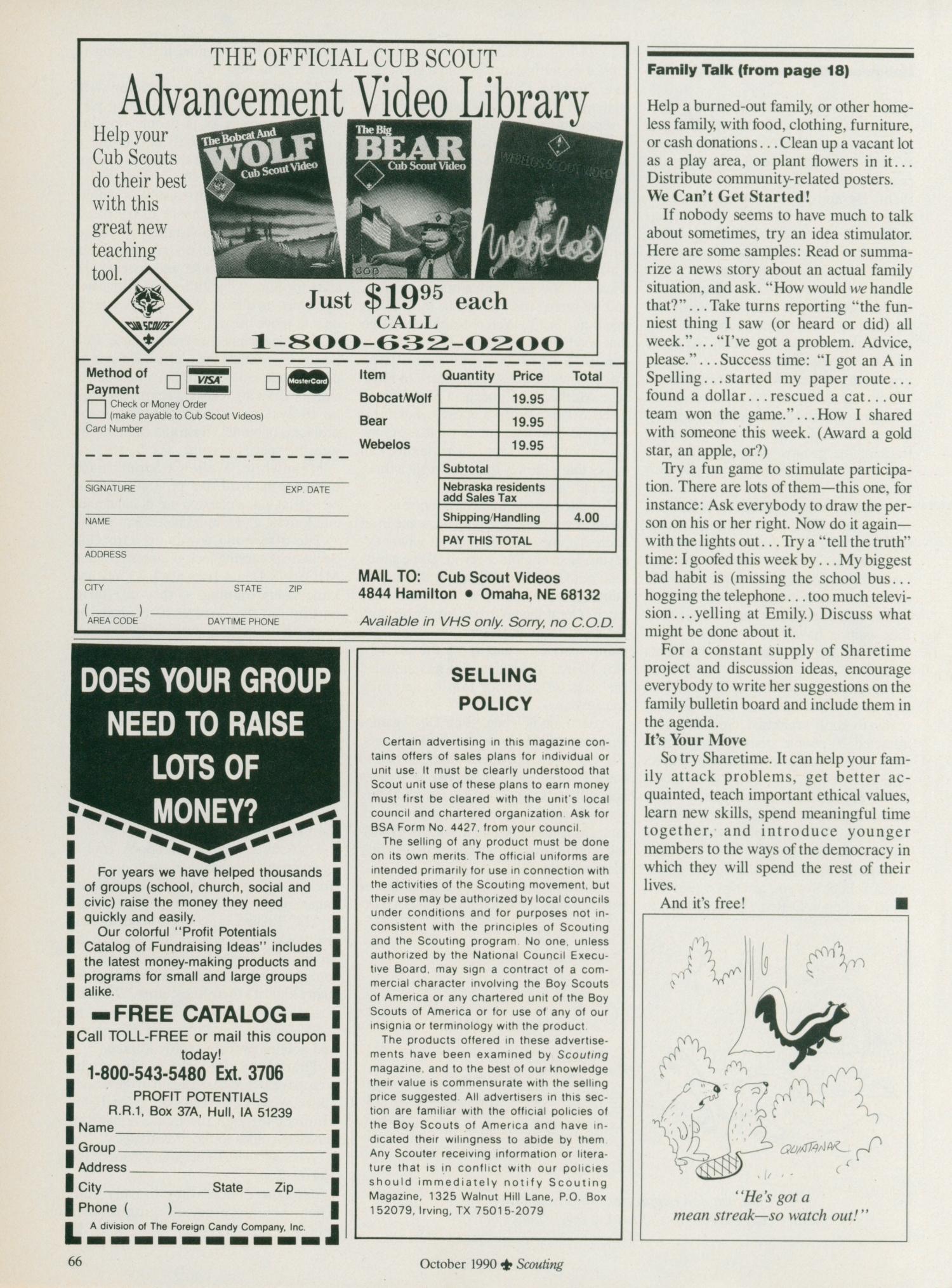 Scouting, Volume 78, Number 5, October 1990
                                                
                                                    66
                                                