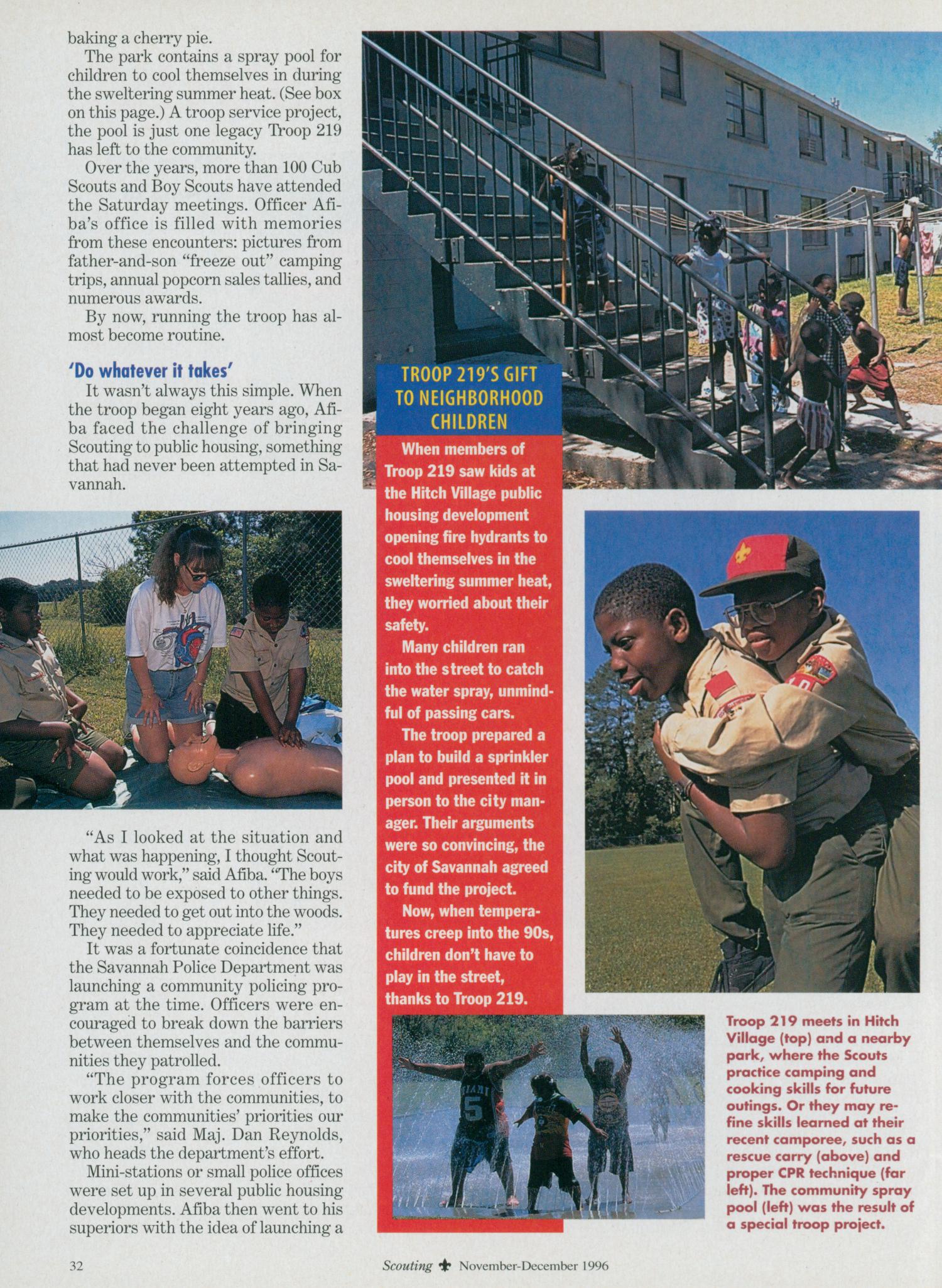 Scouting, Volume 84, Number 6, November-December 1996
                                                
                                                    32
                                                
