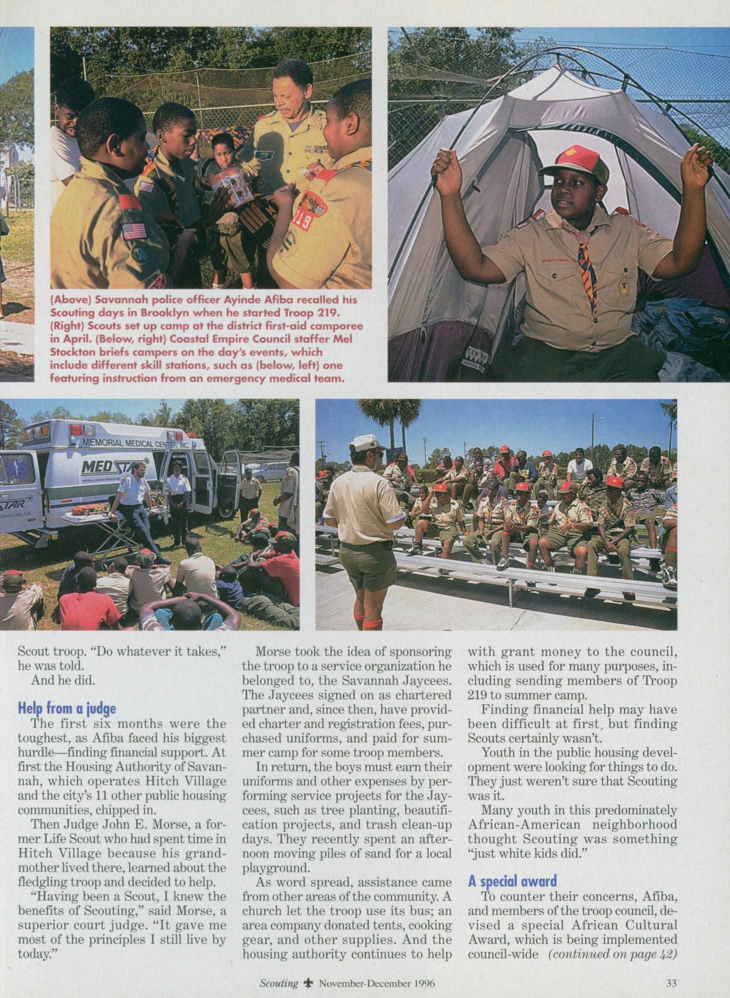 Scouting, Volume 84, Number 6, November-December 1996
                                                
                                                    33
                                                