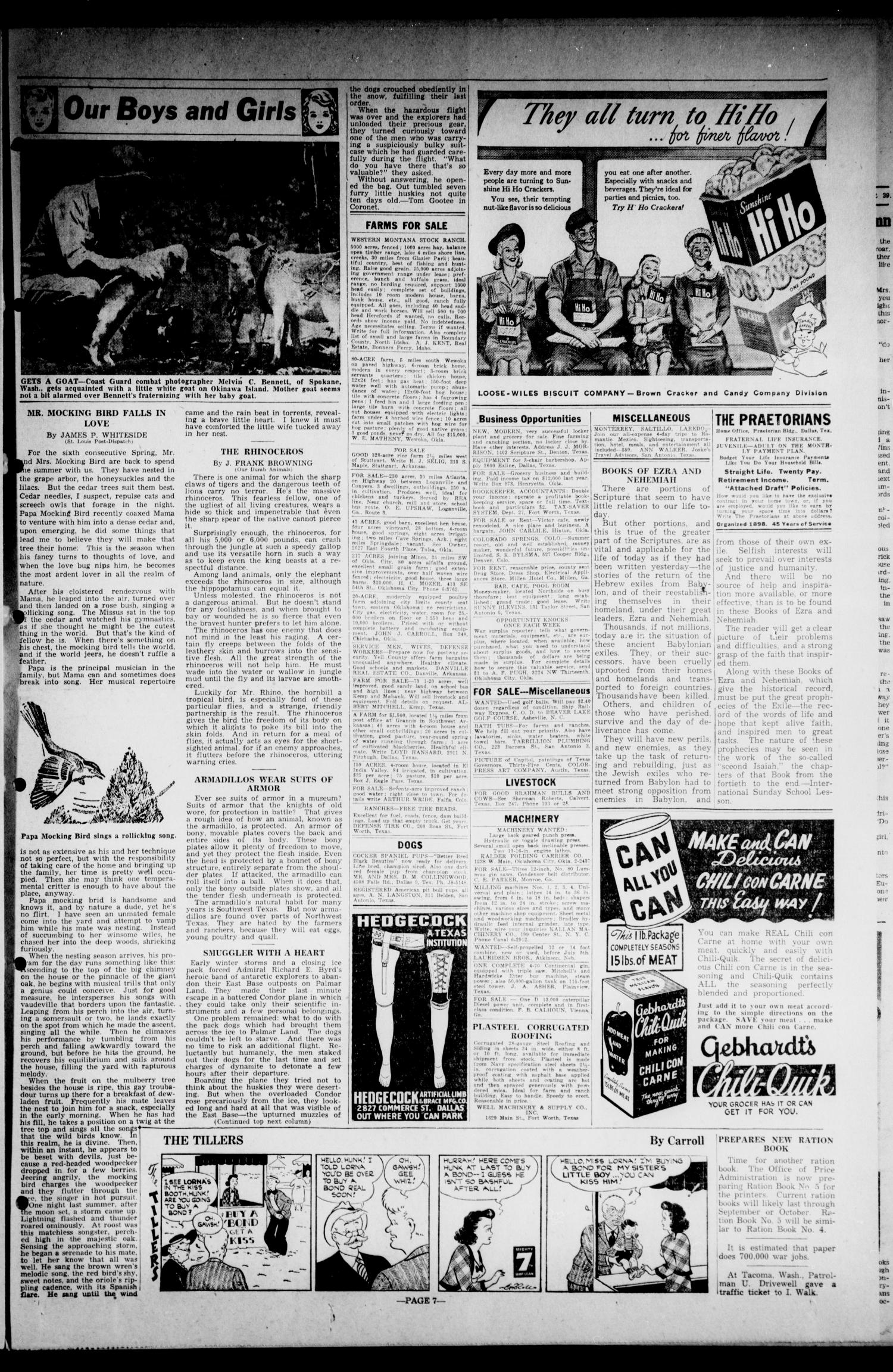 Claude News (Claude, Tex.), Vol. 54, No. 39, Ed. 1 Friday, June 1, 1945
                                                
                                                    [Sequence #]: 11 of 12
                                                