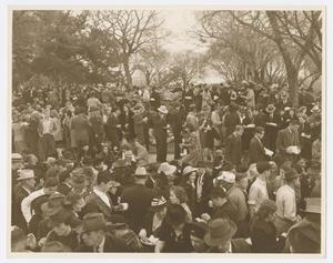 Primary view of object titled '[Crowd at Inaugural Barbecue]'.