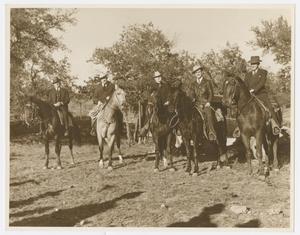 Primary view of object titled '[Five Men on Horses]'.