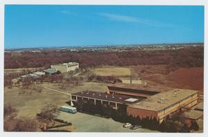 Primary view of object titled '[Aerial View of Cistercian Preparatory School on Postcard]'.