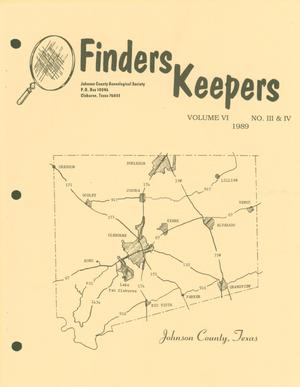 Primary view of object titled 'Finders Keepers, Volume 6, Numbers 3 and 4, Fall 1989'.