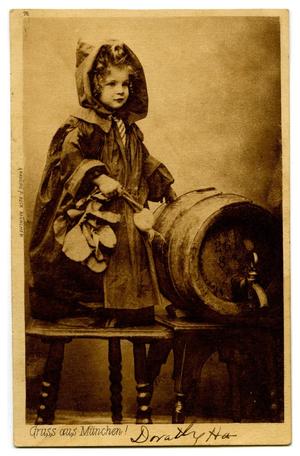 Primary view of object titled '[Girl and Keg]'.
