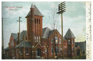 Primary view of object titled 'First Baptist Church, Paris, Tex.'.