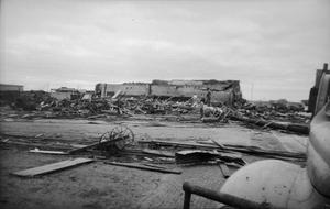 Primary view of object titled 'Fallen Buildings and Debris After Tornado'.