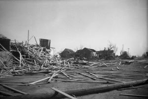 Primary view of object titled 'Debris and Houses After Tornado'.