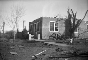 Primary view of object titled '[Photograph of House and Debris After Tornado]'.