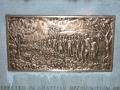 Thumbnail image of item number 1 in: 'Alamo memorial for the thirty-two men from Gonzales, detail of bronze'.