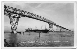 Primary view of object titled '[Postcard of South's Tallest Highway Bridge]'.