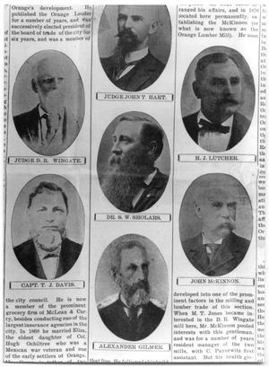 Primary view of object titled '1903 newspaper clipping of several portraits'.