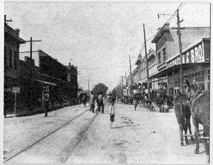 Primary view of object titled '[Front Street in Orange, Texas]'.