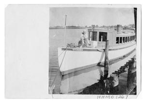 Primary view of object titled '[Photograph of E.W. Bancroft's Yacht "Sylvania"]'.