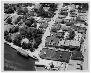 Primary view of object titled '[Aerial View of Downtown Orange, Texas]'.