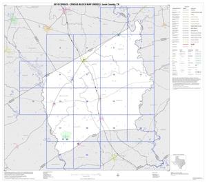 Primary view of object titled '2010 Census County Block Map: Leon County, Index'.
