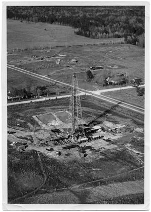 Primary view of object titled '[Aerial View of an Oil Well]'.