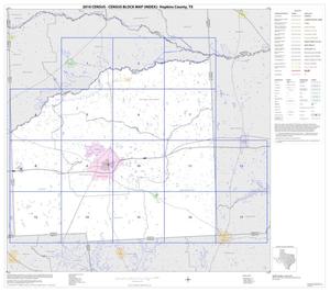 Primary view of object titled '2010 Census County Block Map: Hopkins County, Index'.