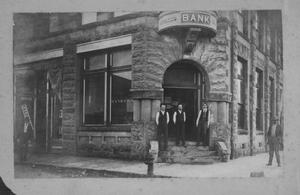 Primary view of object titled '[J.H.P. Davis Bank, Morton and 3rd, Richmond, TX, ca. 1902.]'.