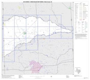 Primary view of object titled '2010 Census County Block Map: Delta County, Index'.