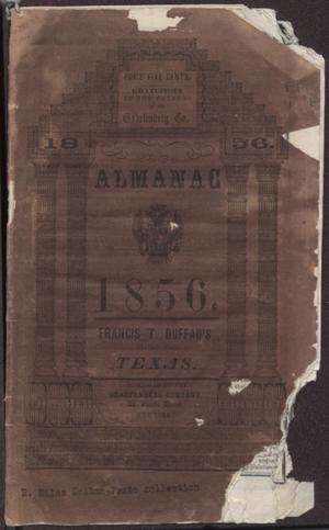 Primary view of object titled 'Almanac, 1856.'.
