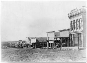 Primary view of object titled 'Street scene in Sweetwater, Texas ca. 1887-1888'.