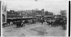Primary view of object titled 'Fourth of July Parade, Stephenville, Texas, ca. 1890's'.