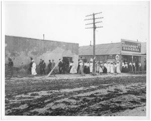 Primary view of object titled '[Street Scene of Ranger, Texas]'.