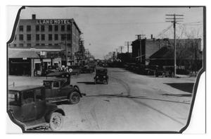 Primary view of object titled '[Street scene in Midland]'.