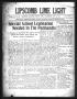 Newspaper: Lipscomb Lime Light (Lipscomb, Tex.), Vol. 3, No. 2, Ed. 1 Thursday, …