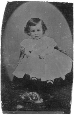 Primary view of object titled '[Child Seated in a Chair]'.