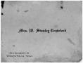 Thumbnail image of item number 2 in: 'Mrs. W. Stanley Crawford'.