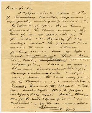Primary view of object titled '[Letter to Leila]'.