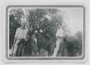 Primary view of object titled '[Anson Holley and Raymond Holley on Horseback]'.