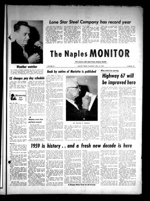 Primary view of object titled 'The Naples Monitor (Naples, Tex.), Vol. 74, No. 23, Ed. 1 Thursday, December 31, 1959'.