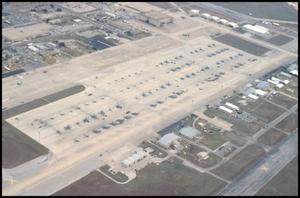 Primary view of object titled '[Aerial View of the Bergstrom Air Force Base]'.