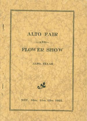 Primary view of object titled 'Alto Fair and Flower Show'.