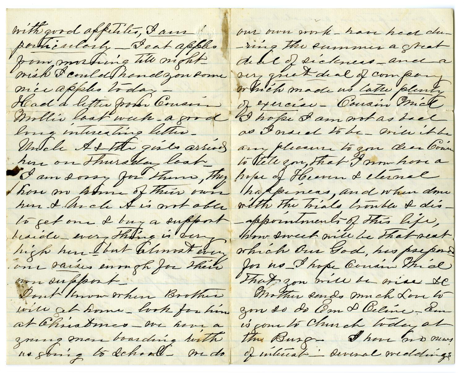 [Letter from Annie to unknown recipient, December 3 1866]
                                                
                                                    [Sequence #]: 2 of 2
                                                
