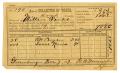 Primary view of [Hood County Tax Receipt for Milton Parks, December 7 1889]