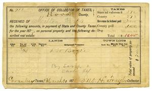 Primary view of object titled '[Tax receipt for Milton Parks]'.