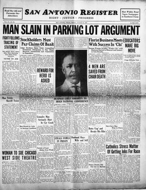 Primary view of object titled 'San Antonio Register (San Antonio, Tex.), Vol. 3, No. 20, Ed. 1 Friday, August 18, 1933'.