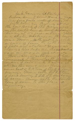 Primary view of object titled '[Note addressing land issues, n.d.]'.
