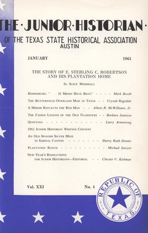 Primary view of object titled 'The Junior Historian, Volume 21, Number 4, January 1961'.