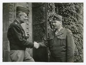 Primary view of object titled '[Officers Shaking Hands]'.